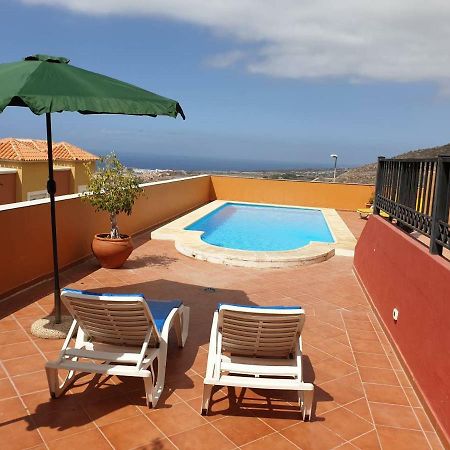 Villa Roque Del Conde With Private Pool, Terrace With Fantastic Sea Views, Wifi, Garden, Garage Adeje Dış mekan fotoğraf