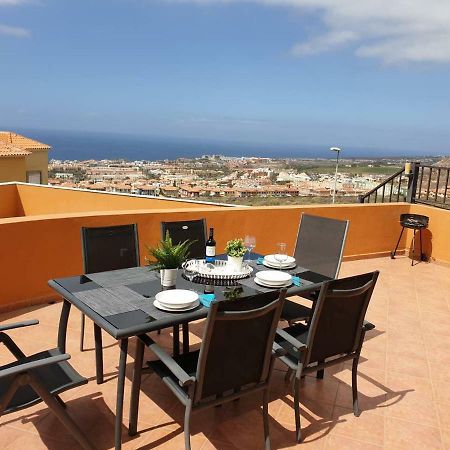 Villa Roque Del Conde With Private Pool, Terrace With Fantastic Sea Views, Wifi, Garden, Garage Adeje Dış mekan fotoğraf