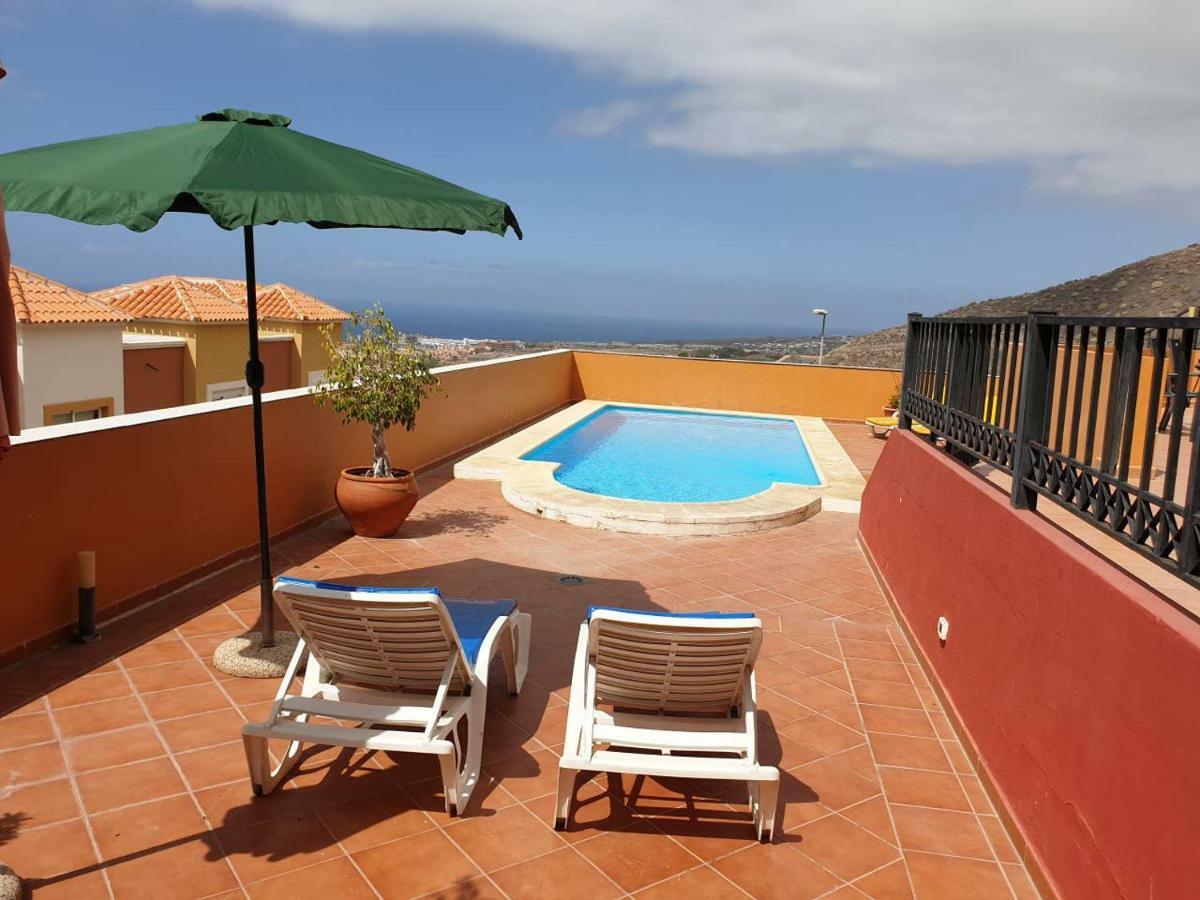 Villa Roque Del Conde With Private Pool, Terrace With Fantastic Sea Views, Wifi, Garden, Garage Adeje Dış mekan fotoğraf