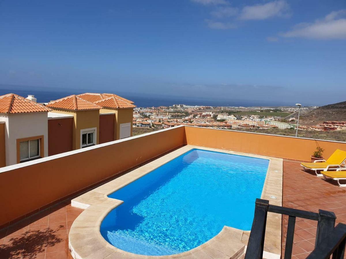 Villa Roque Del Conde With Private Pool, Terrace With Fantastic Sea Views, Wifi, Garden, Garage Adeje Dış mekan fotoğraf