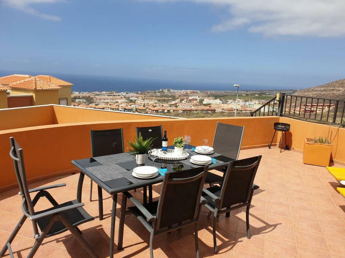 Villa Roque Del Conde With Private Pool, Terrace With Fantastic Sea Views, Wifi, Garden, Garage Adeje Dış mekan fotoğraf